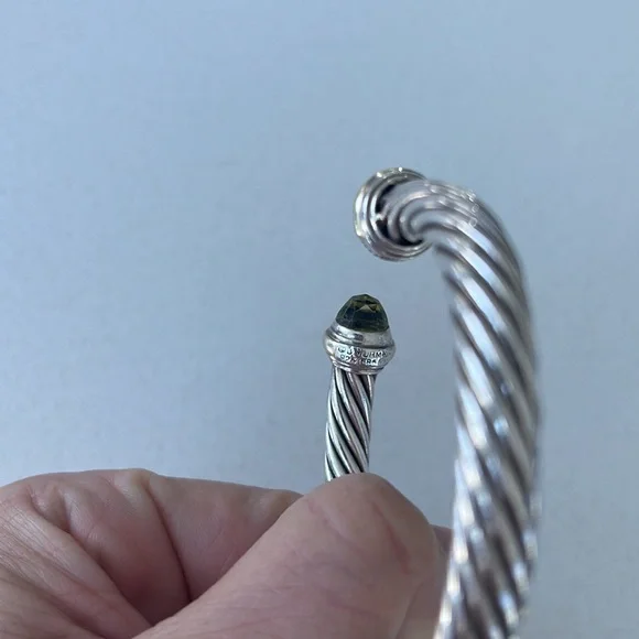 David Yurman cable classic bracelet Prasiolite & 14k yellow gold, 7mm